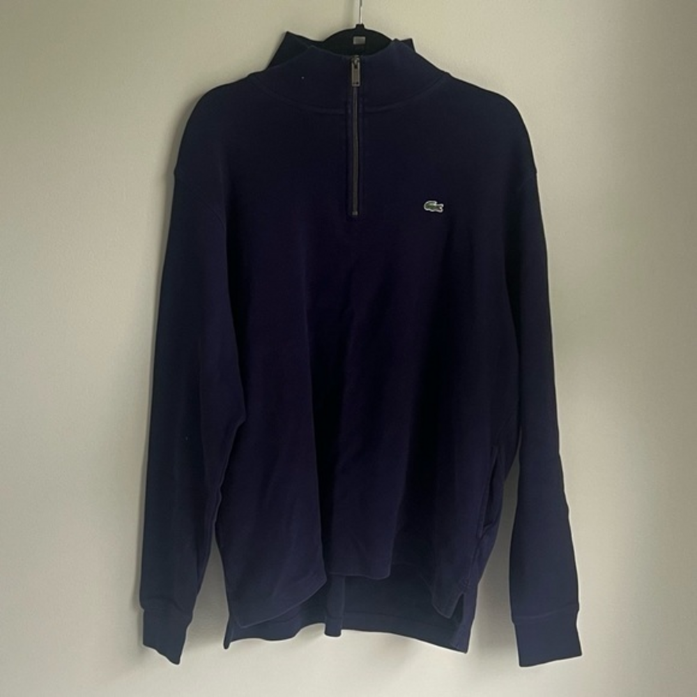 Lacoste Quarter Zippered Organic‎ Cotton Sweater
